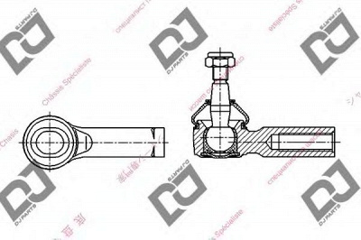 DJ PARTS de1313 -  Наконечник поперечной рулевой тяги